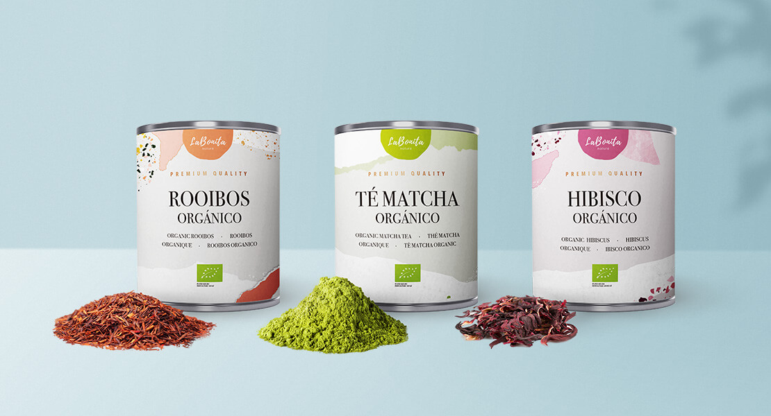 Packagings ilustrados con texturas orgánicas