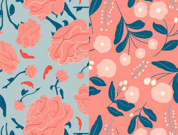 Patrones de flores para Photoshop & Illustrator
